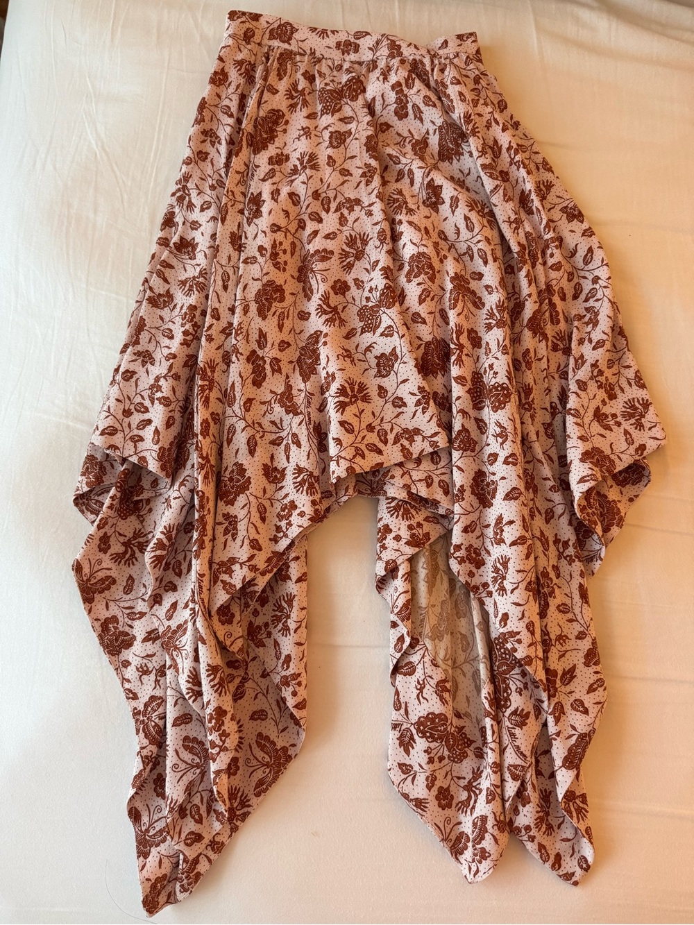 Aritzia Little Moon Floral Print Asymmetrical Skirt